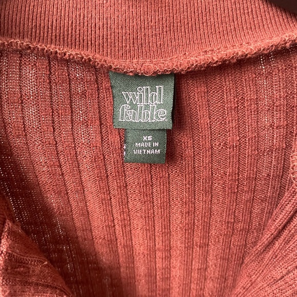 Wild Fable Button-Front Ribbed Mini Dress – XS - Picture 4 of 5